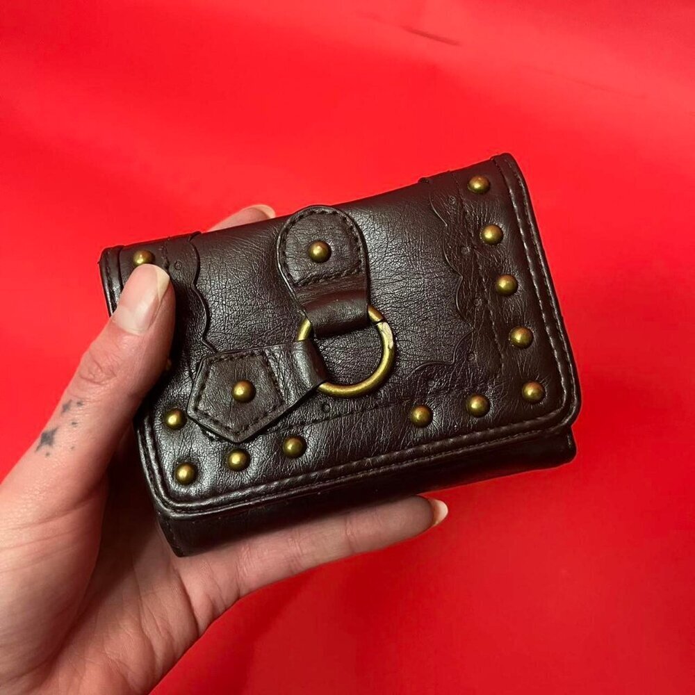 Bentley / Brown and gold wallet with gold bronze  hardware  🤎💛​​​